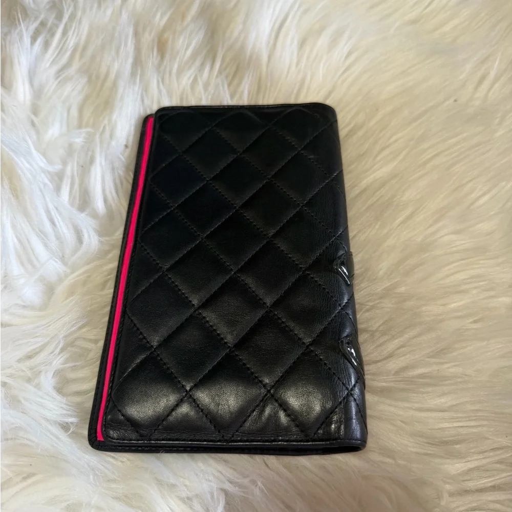 CHANEL Black Quilted Patent‎ Wallet - Certificate